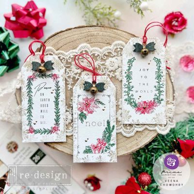 Decor Clear Stamp – Santa’s Helper Tags – 8.5×11 sheet size