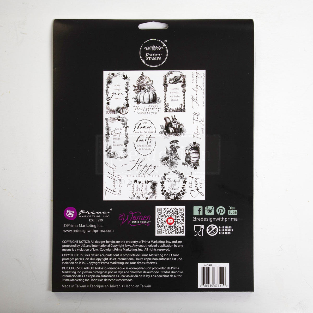 Decor Clear Stamp – Fall Sweet Fall – 8.5×11 sheet size