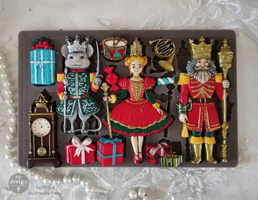 Decor Moulds® – Nutcracker Party – 1 pc, 5″x8″x8mm Copyright #VA0002439736