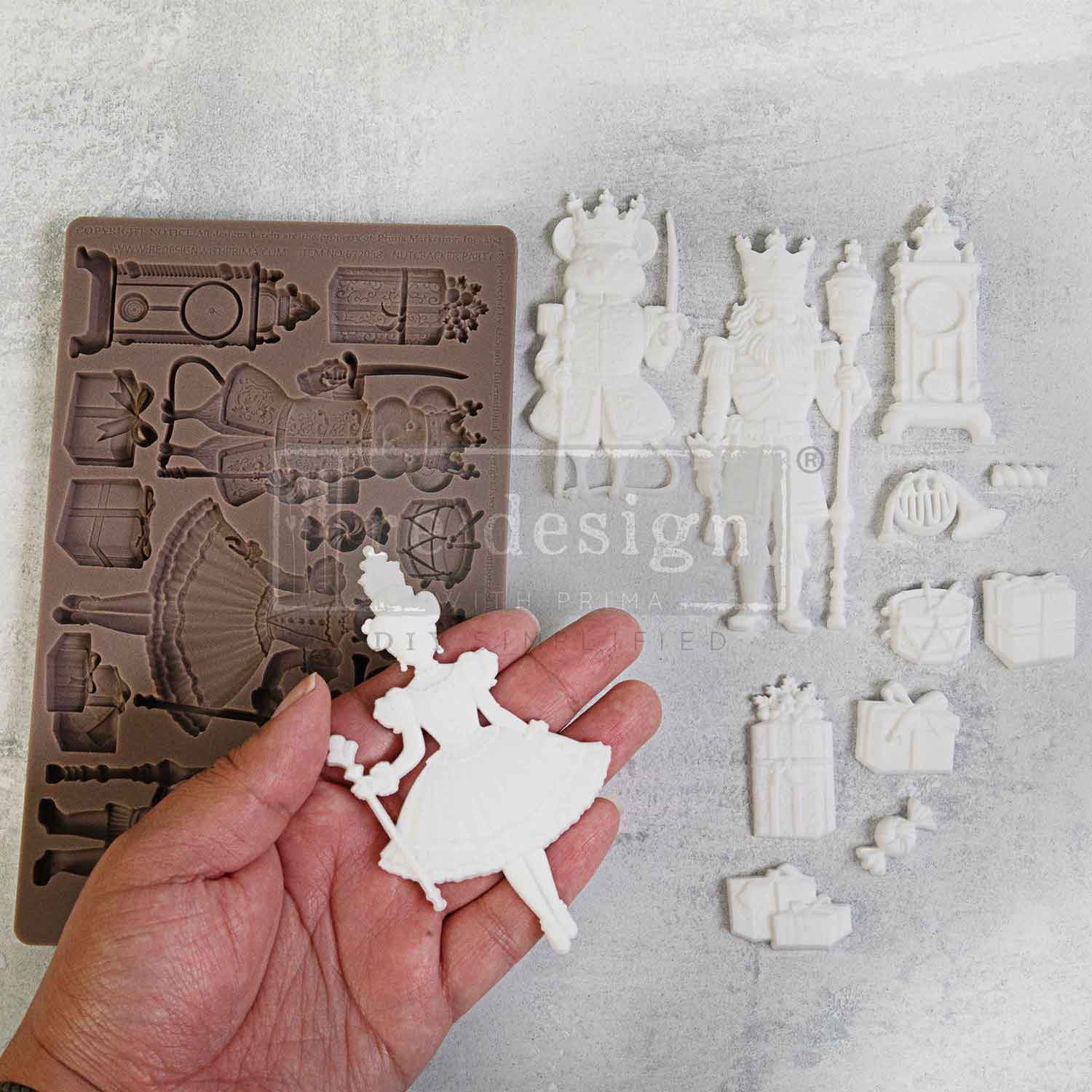 Decor Moulds® – Nutcracker Party – 1 pc, 5″x8″x8mm Copyright #VA0002439736