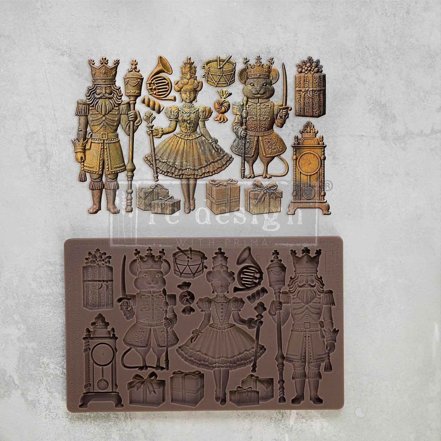 Decor Moulds® – Nutcracker Party – 1 pc, 5″x8″x8mm Copyright #VA0002439736