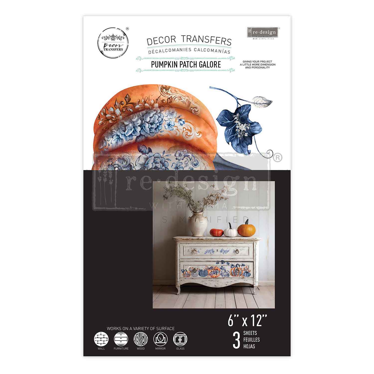 Small Transfers – Pumpkin Patch Galore – 3 sheets, 6″x12″