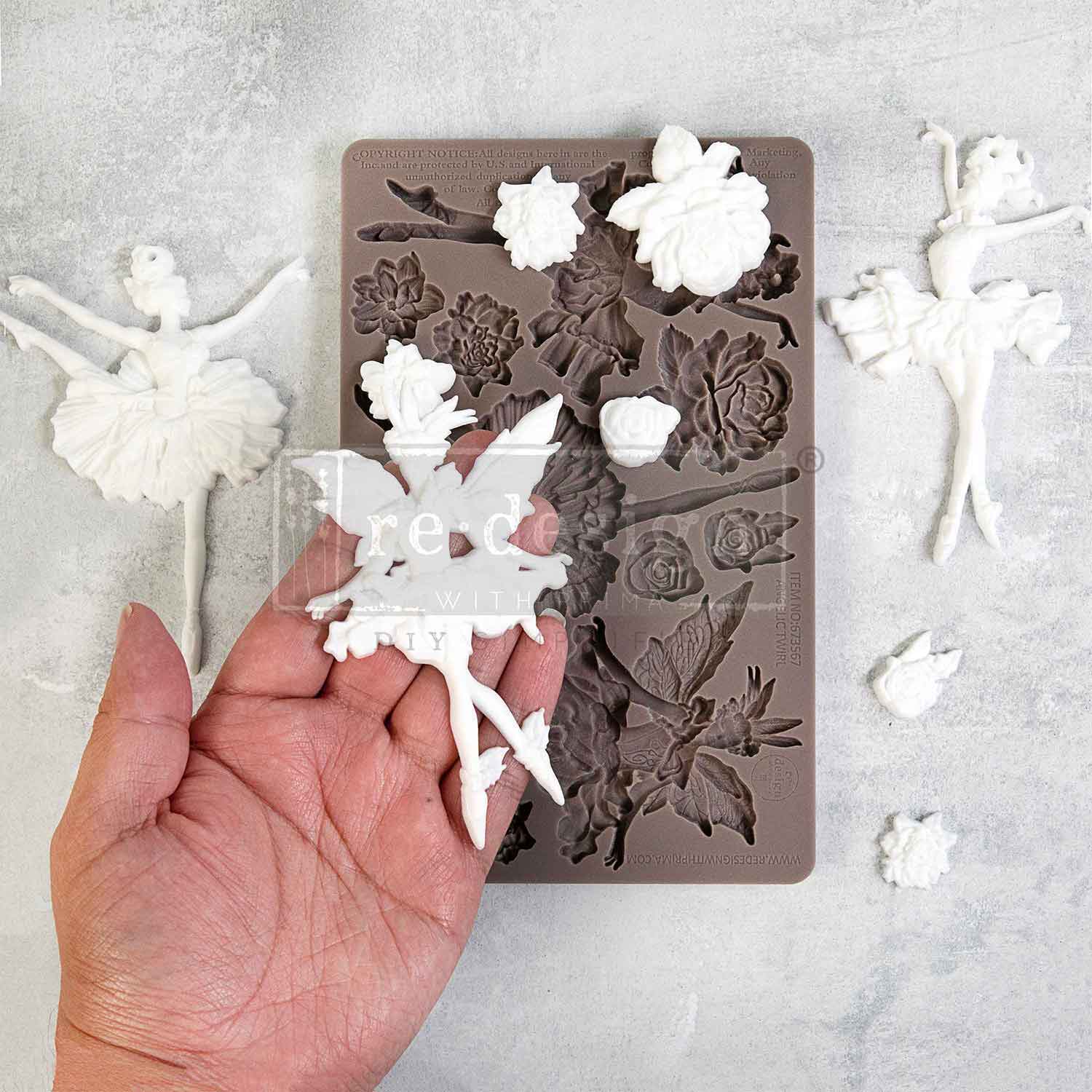 Decor Moulds®- Angelic Twirl – 1 pc, 5″x8″x8mm COPYRIGHT #VA2426674