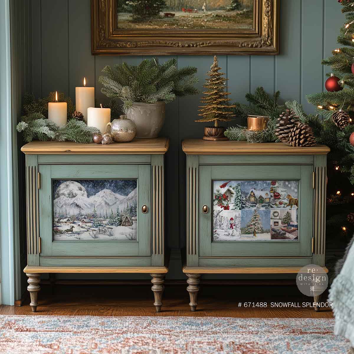 A3 Decoupage Fiber Pack – Snowfall Splendor – 3 sheets, 11.7″x16.5″ each