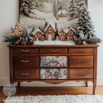 A3 Decoupage Fiber Pack – Snowfall Splendor – 3 sheets, 11.7″x16.5″ each