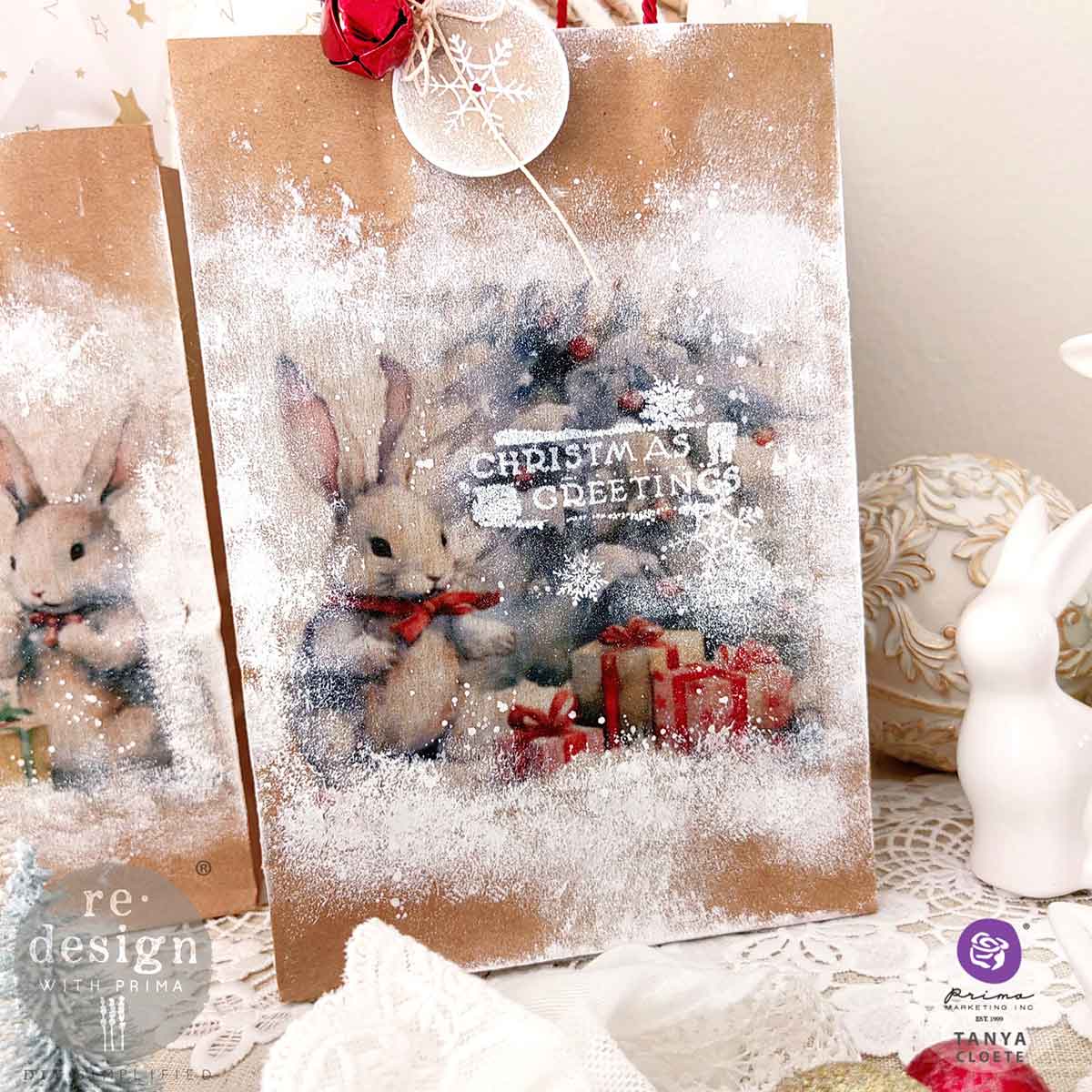 A3 Decoupage Fiber Pack – Bunny Wonderland – 3 sheets, 11.7″x16.5″ each