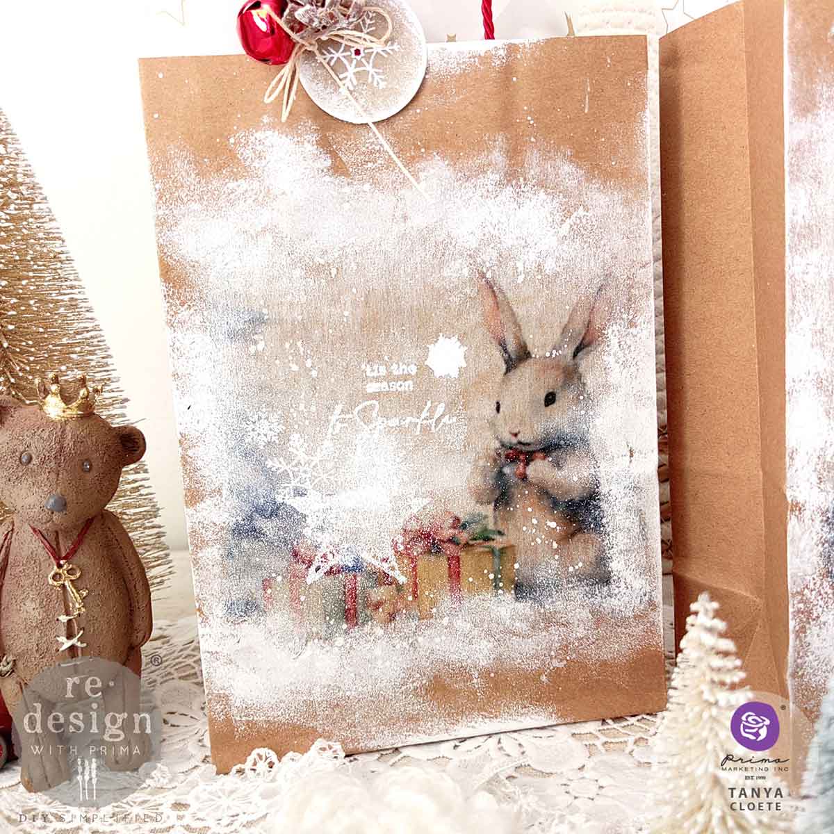 A3 Decoupage Fiber Pack – Bunny Wonderland – 3 sheets, 11.7″x16.5″ each