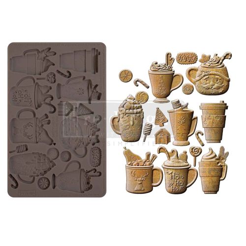 Decor Moulds® – Cheerful Cups – 1 pc, 5″x8″x8mm Copyright #VA0002439739