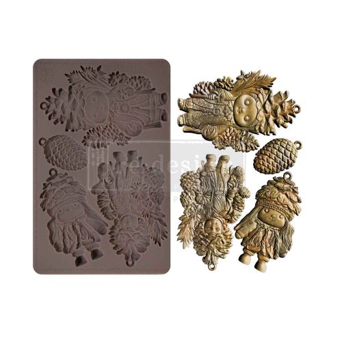 Decor Moulds® – Pinecone Dolls – 1 pc, 5″x8″x8mm Copyright #VA0002439664