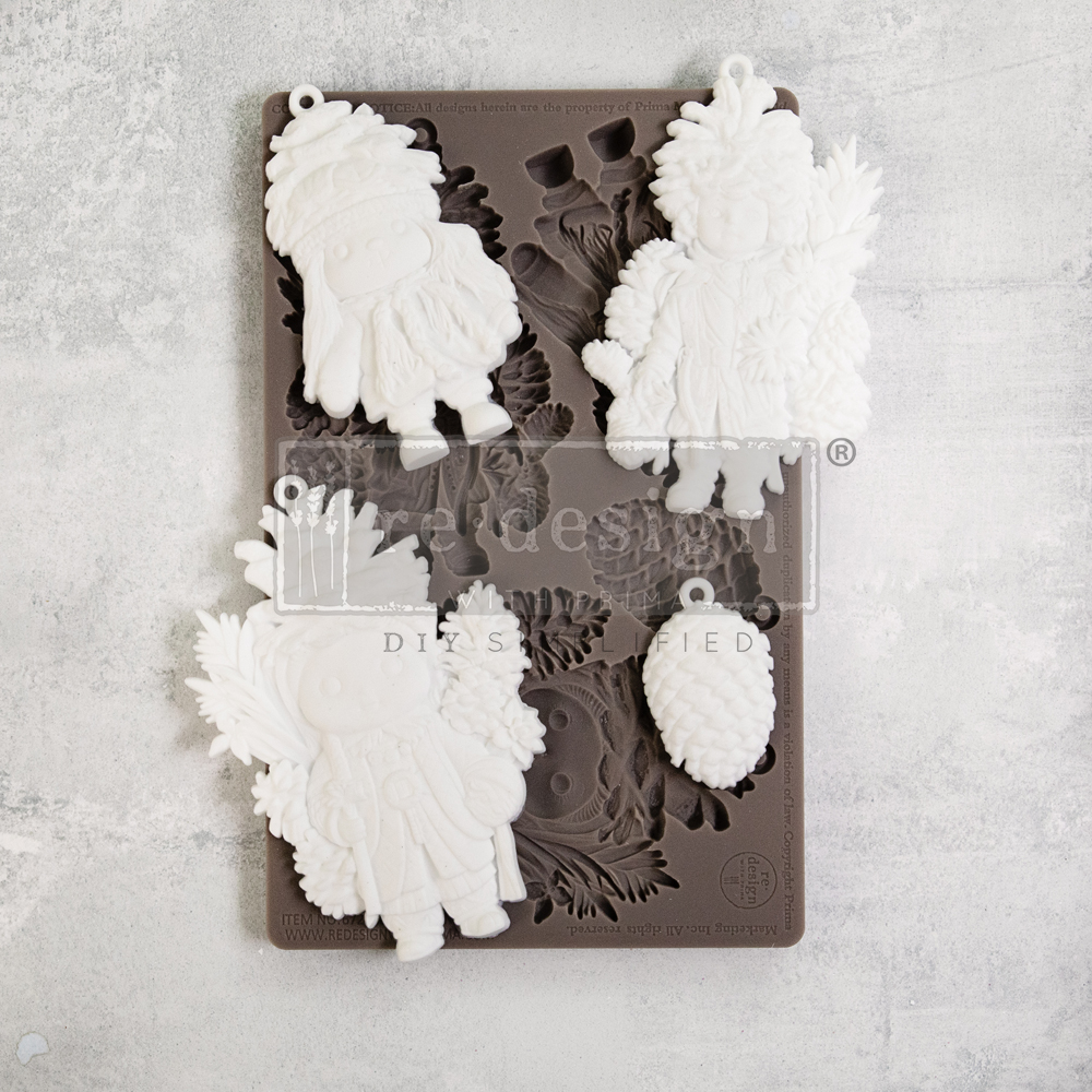 Decor Moulds® – Pinecone Dolls – 1 pc, 5″x8″x8mm Copyright #VA0002439664