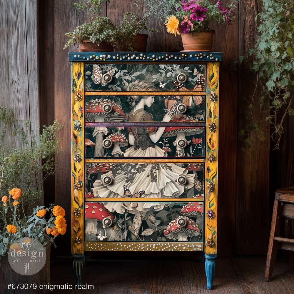 A1 Decoupage Fiber – Enigmatic Realm – 1 sheet, 23.4″x33.1″