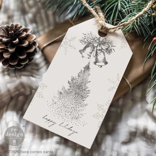 Decor Clear Stamp – Here Comes Santa – 8.5×11 sheet size