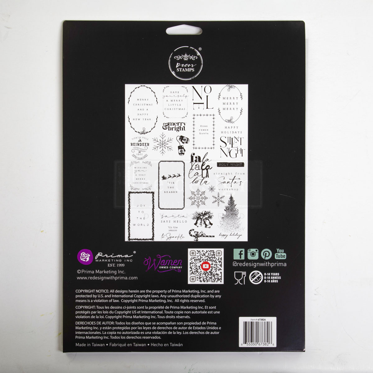 Decor Clear Stamp – Here Comes Santa – 8.5×11 sheet size