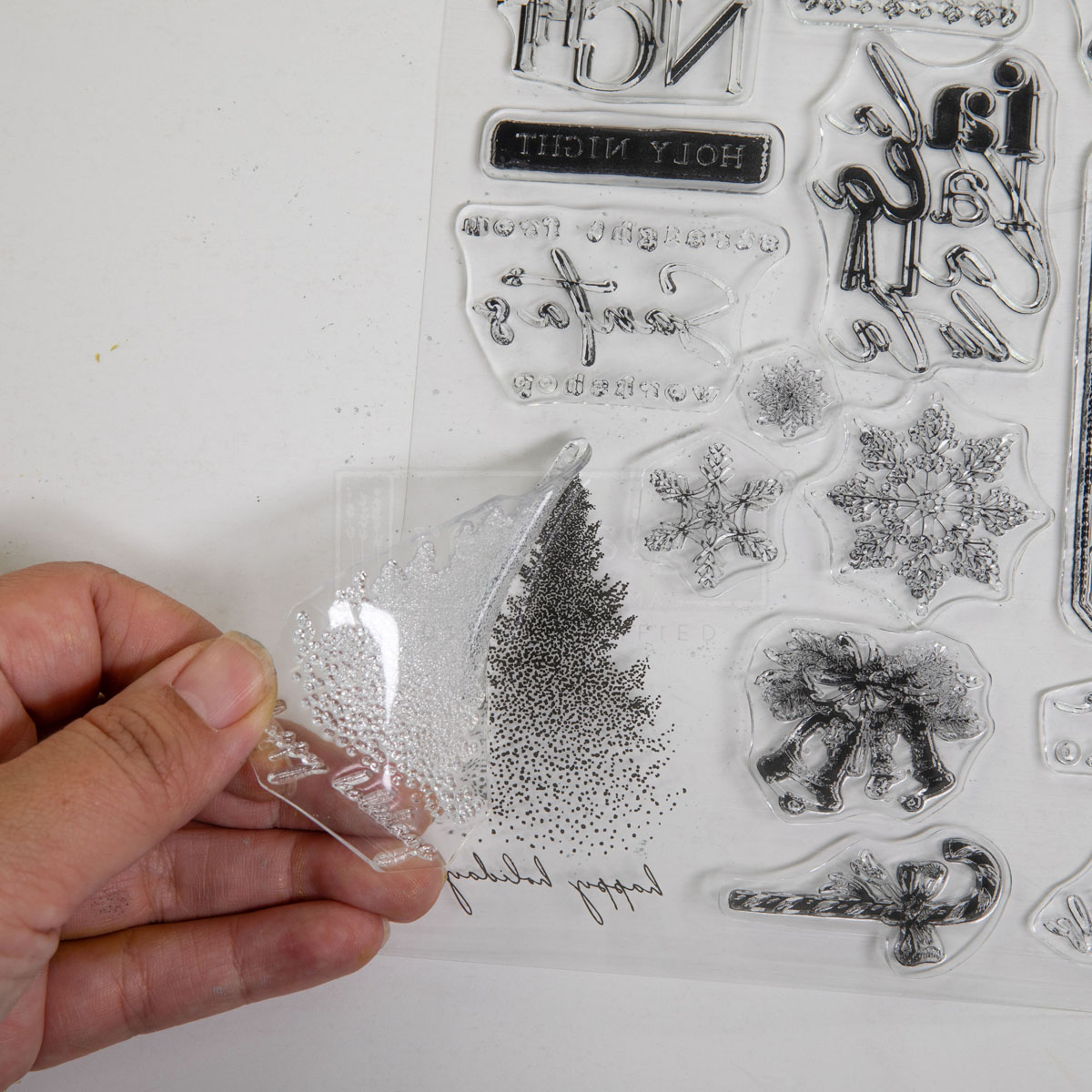 Decor Clear Stamp – Here Comes Santa – 8.5×11 sheet size