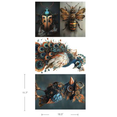 Exclusive A3 Decoupage Fiber Pack – Magical Wings – 3 sheets, 11.7″x16.5″ each