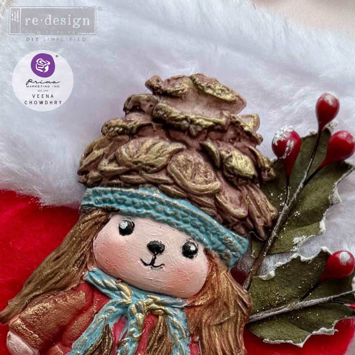 Decor Moulds® – Pinecone Dolls – 1 pc, 5″x8″x8mm Copyright #VA0002439664