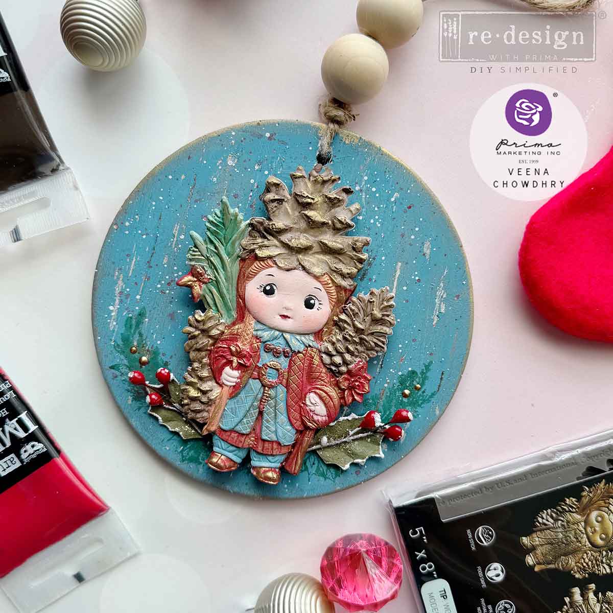 Decor Moulds® – Pinecone Dolls – 1 pc, 5″x8″x8mm Copyright #VA0002439664