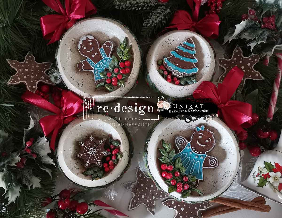 Decor Moulds® – Festive Gingerbread Treats – 1 pc, 5″x8″x8mm Copyright #VA0002439659