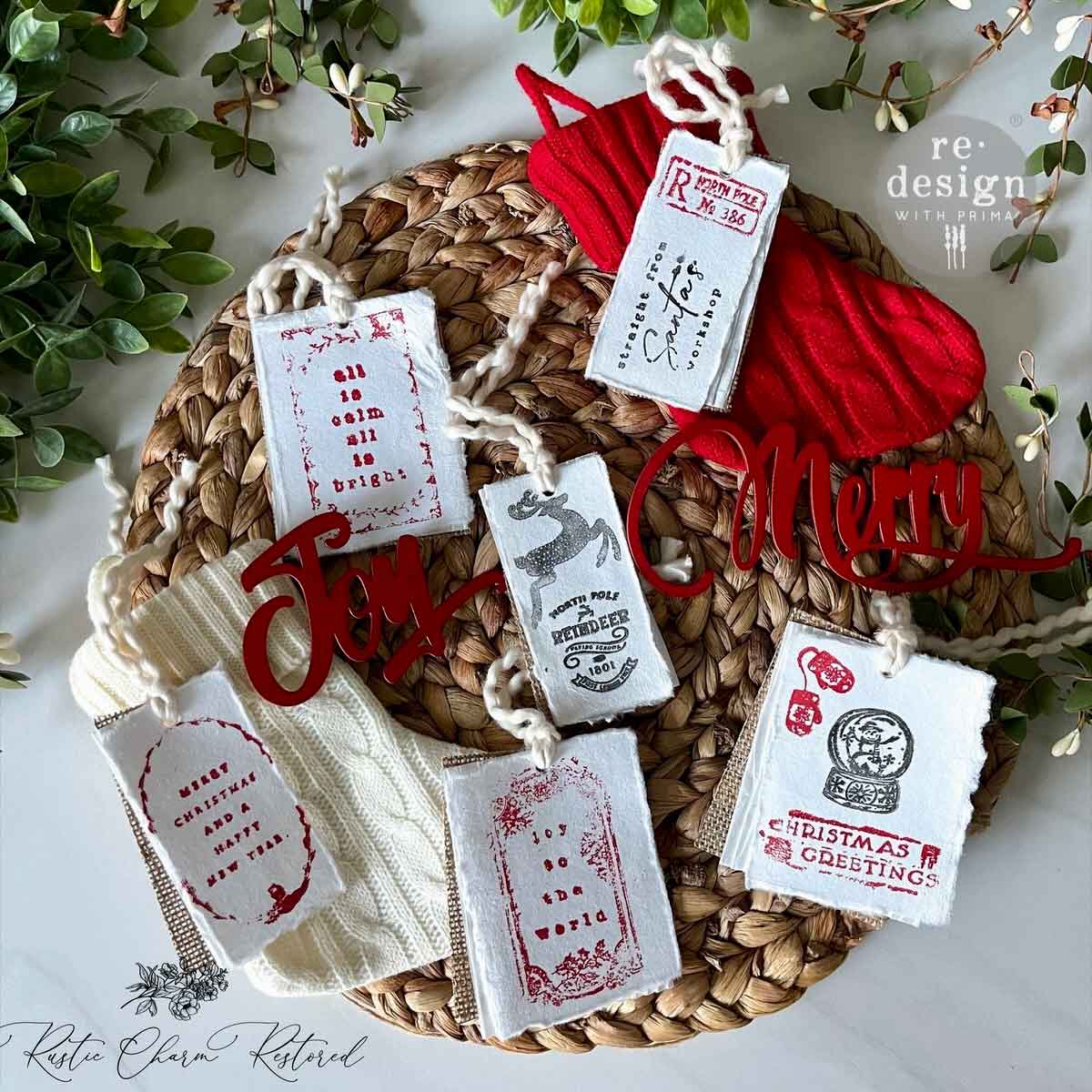 Decor Clear Stamp – Here Comes Santa – 8.5×11 sheet size