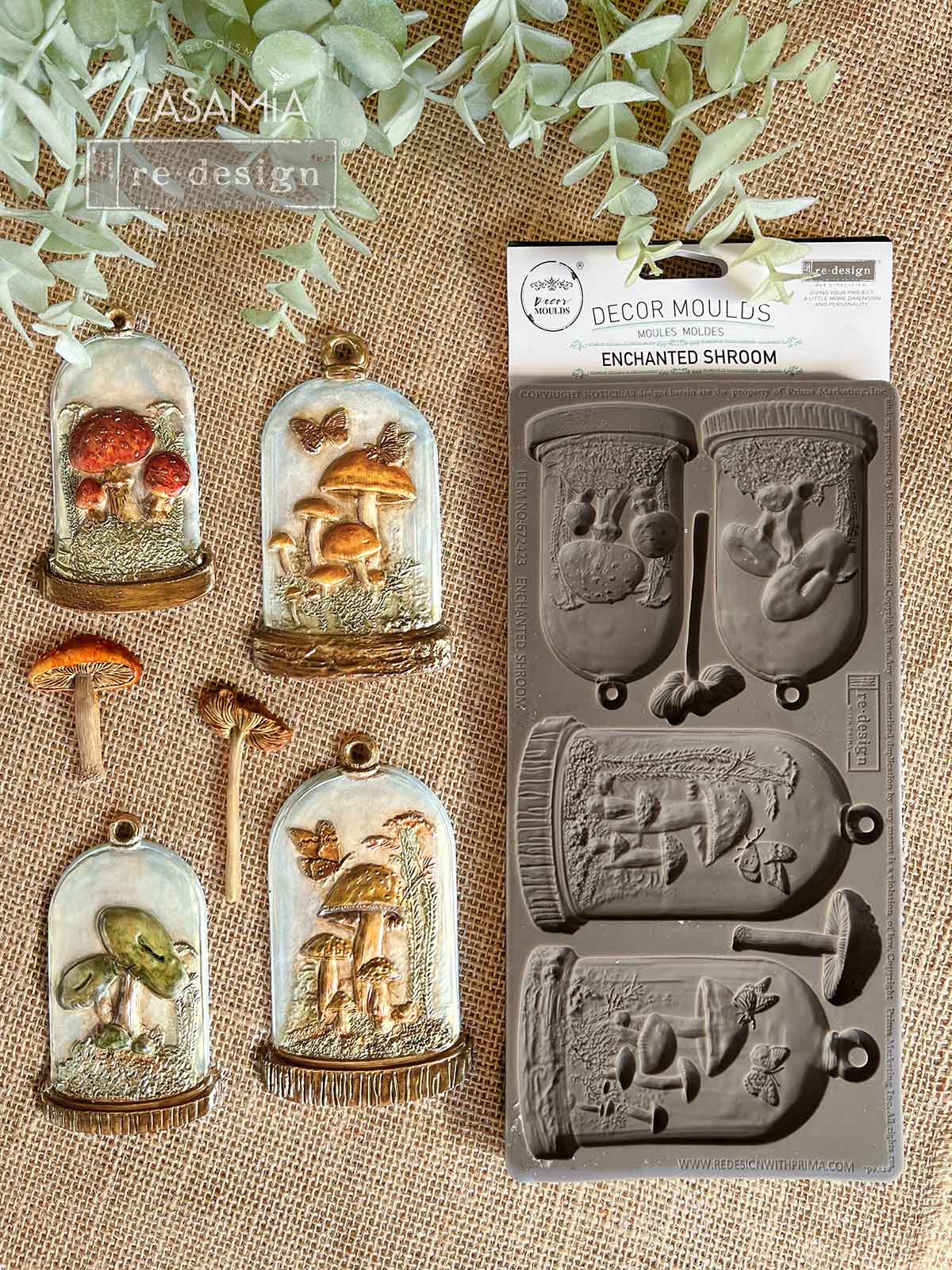 Decor Moulds® – Enchanted Shroom – 1 pc, 5″x10″x8mm Copyright #VA0002439658