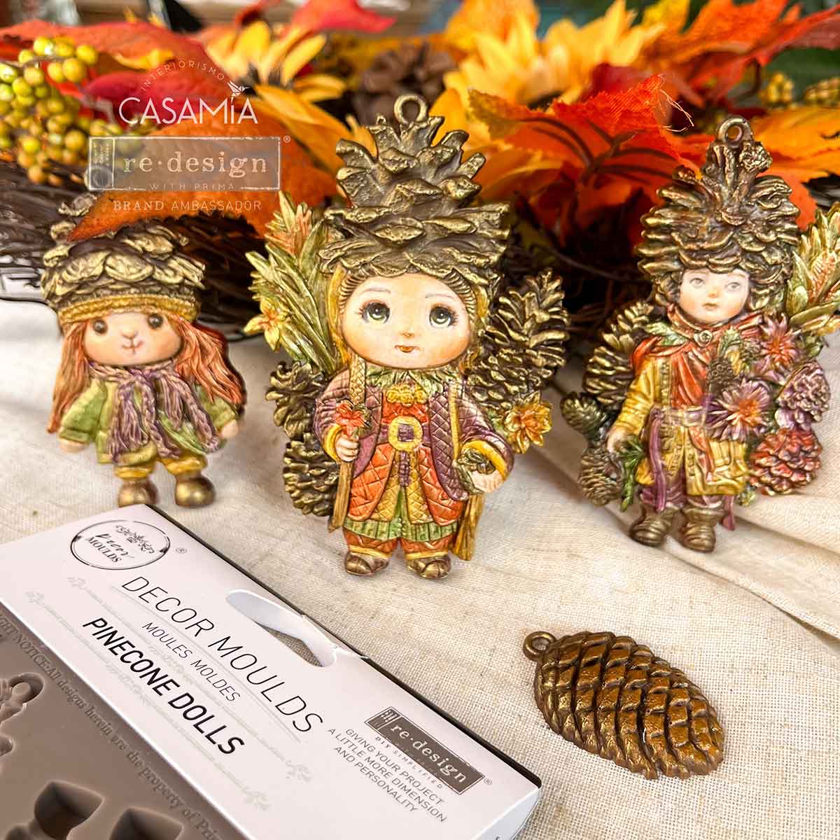Decor Moulds® – Pinecone Dolls – 1 pc, 5″x8″x8mm Copyright #VA0002439664