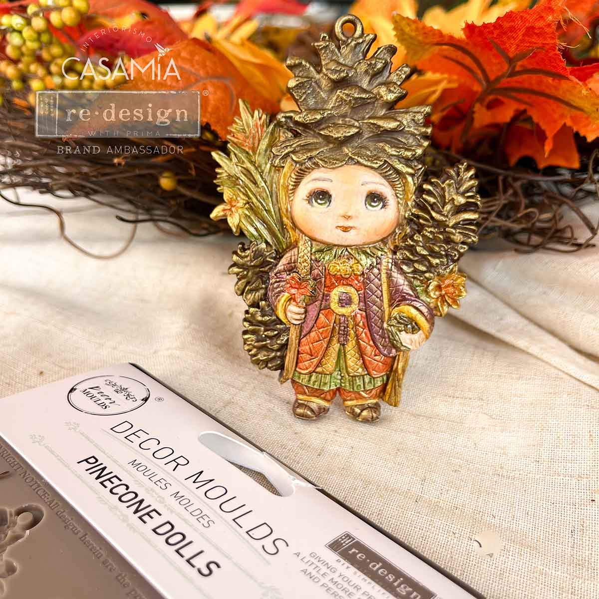 Decor Moulds® – Pinecone Dolls – 1 pc, 5″x8″x8mm Copyright #VA0002439664