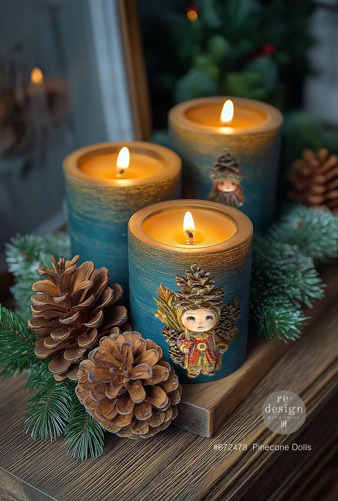 Decor Moulds® – Pinecone Dolls – 1 pc, 5″x8″x8mm Copyright #VA0002439664
