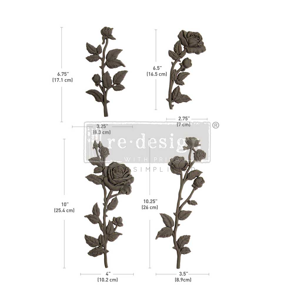 Decor Poly – Petals in Harmony – 1 pc, 10″x4″ (25.4cmx10.2cm) + 1 pc, 10.25″x3.5″ (26cmx8.9cm) + 1 pc, 6.75″x3.25″ (17.1cmx8.3cm) + 1 pc, 6.75″x2.75″ (16.5cmx7cm)