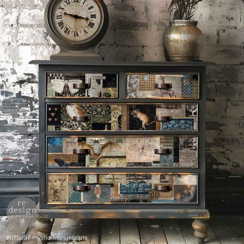 19×30 Decoupage Fiber – Mystic Manuscripts – 3 sheets, 19.5″x30″
