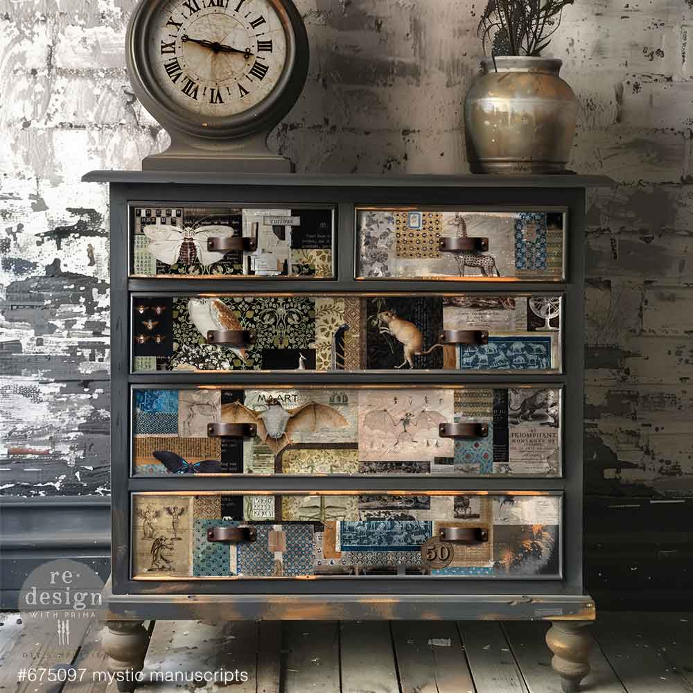 19×30 Decoupage Fiber – Mystic Manuscripts – 3 sheets, 19.5″x30″
