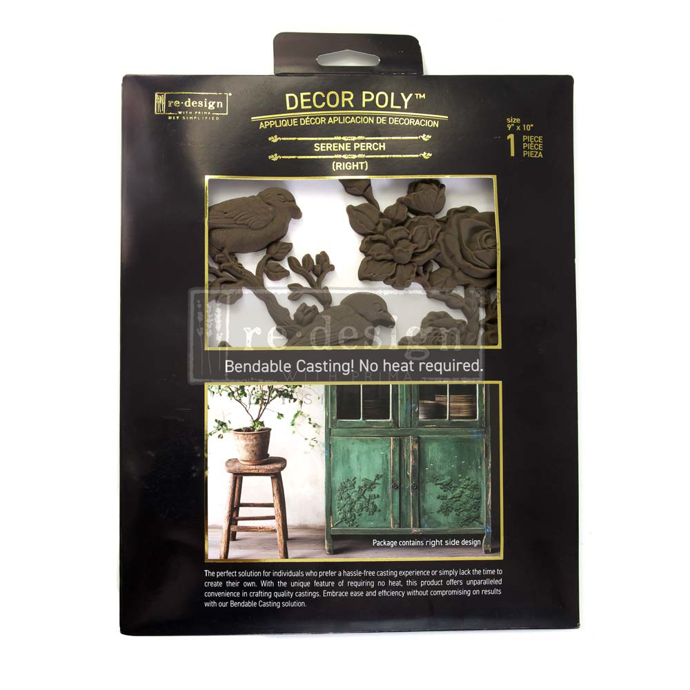 Decor Poly – Serene Perch (Right) – 1 pc, 10″x9″ (25.4cmx22.9cm)