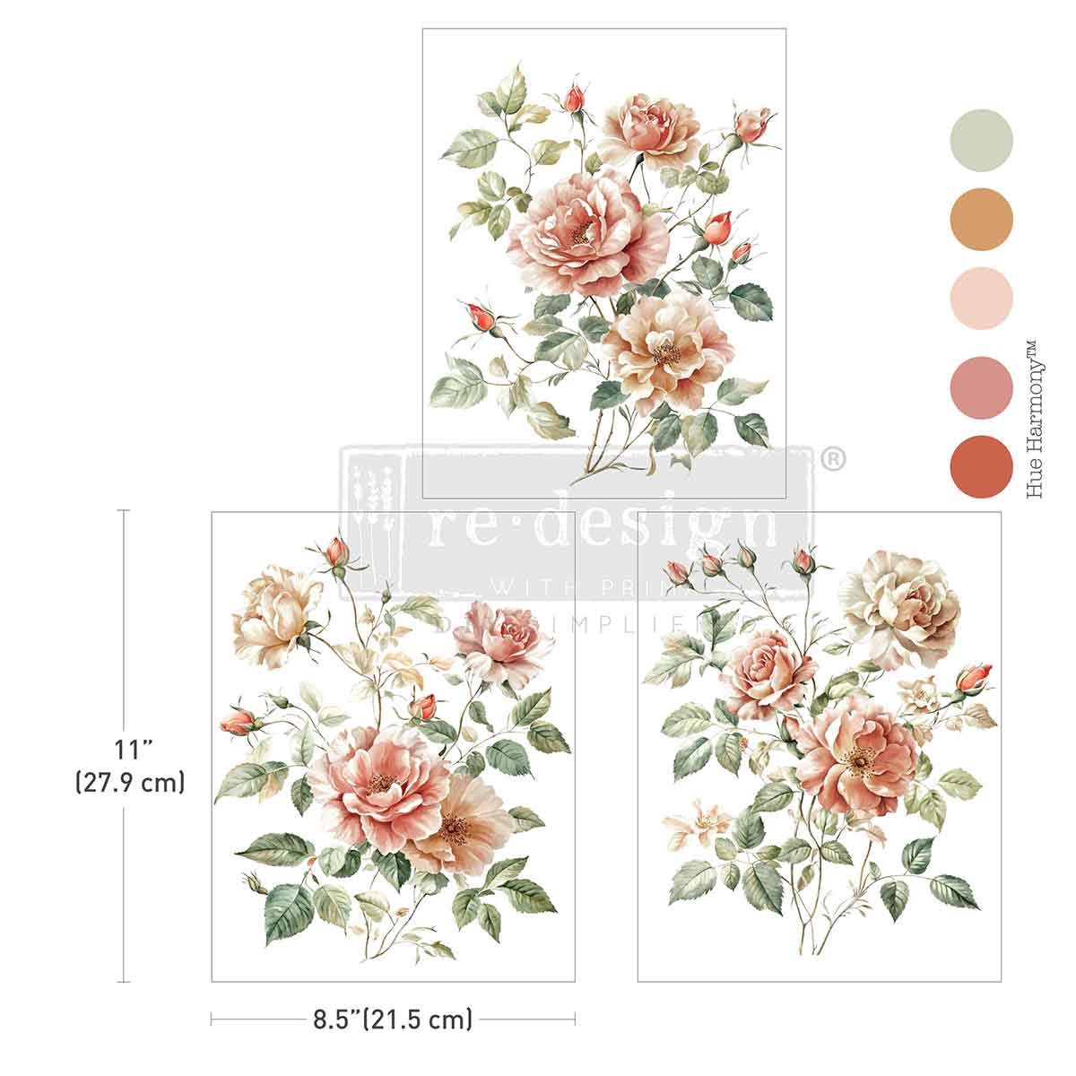 Middy Transfers® – Gentle Symphony – 3 sheets, 8.5″x11″