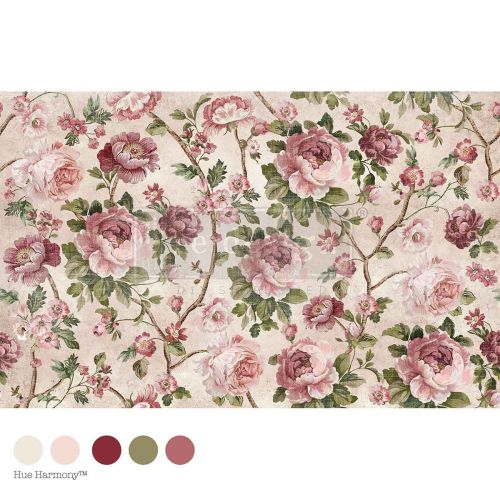 Decoupage Decor Tissue Paper Kacha – Timeless Blooms – 1 sheet, 19.5″x30″