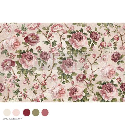 Decoupage Decor Tissue Paper Kacha – Timeless Blooms – 1 sheet, 19.5″x30″