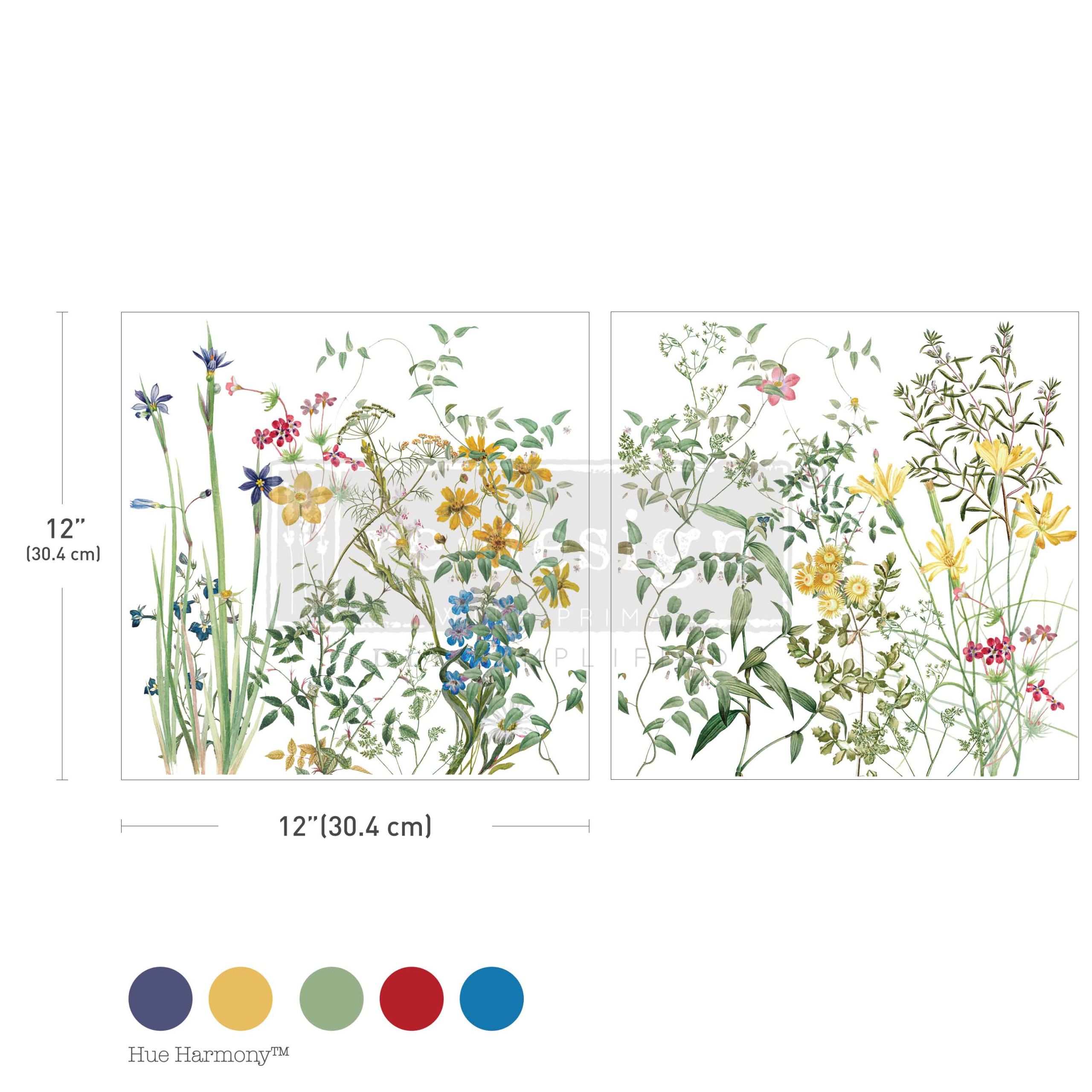 Maxi Transfers® – Eclat Floral – 2 sheets, 12″x12″