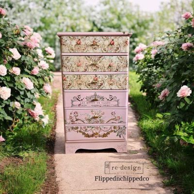 Double Delight Decoupage Fiber Paper Set – Blushing Bloom – Total 2 sheets – 1 sheet, 19.5″x30″ + 1 sheet, 11.7″x16.5″