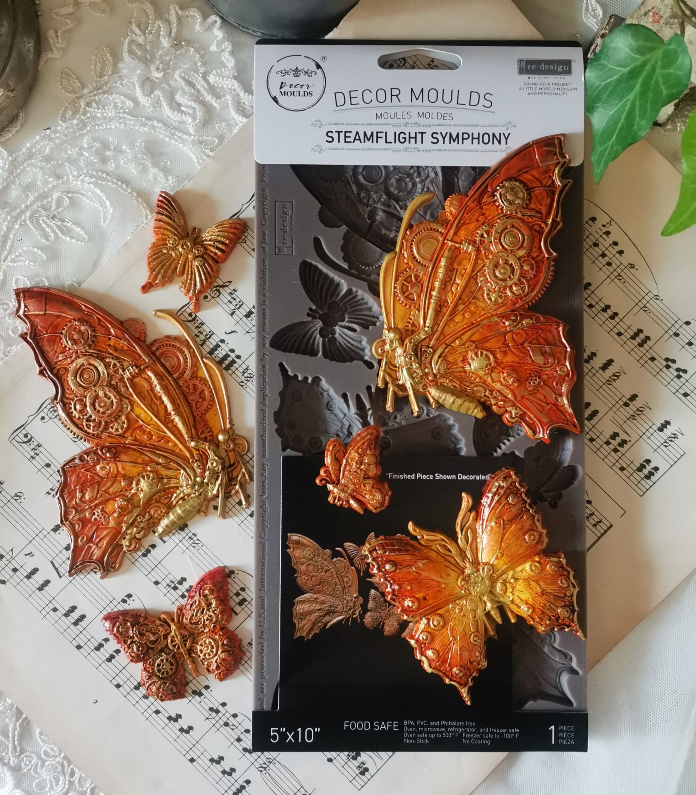 Decor Moulds® – Steamflight Symphony – 1 pc, 5″x10″x8mm