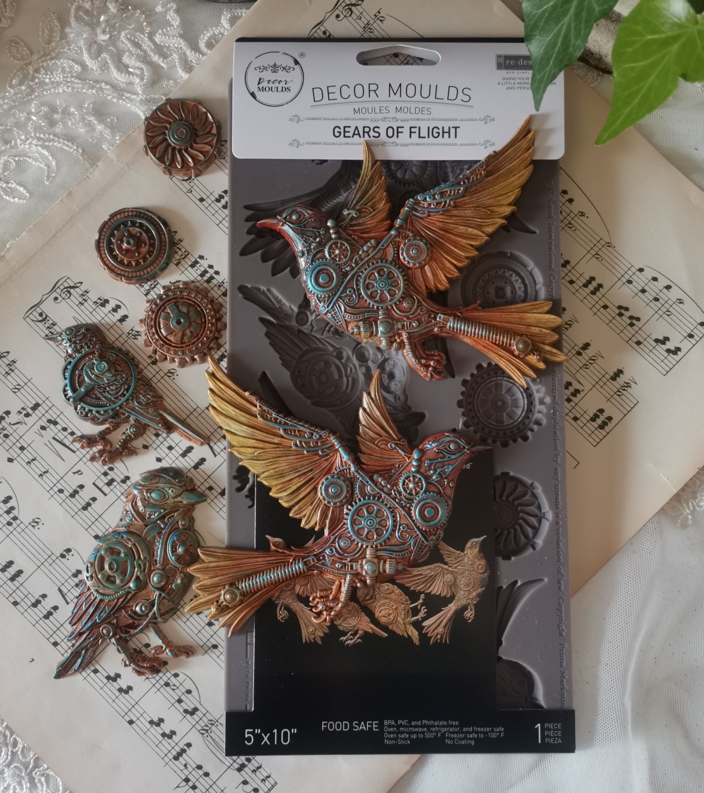 Decor Moulds® – Gears of Flight – 1 pc, 5″x10″x8mm