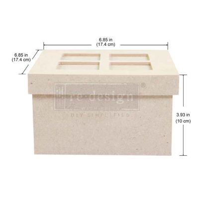 Unfinished MDF Keepsake Box with Window Lid