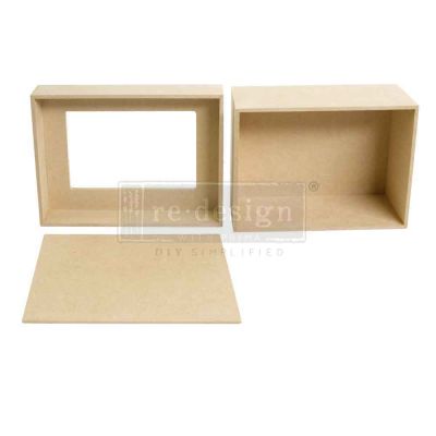 Unfinished MDF Display Box with Window Lid