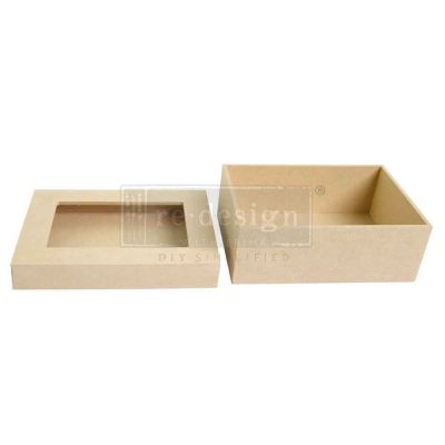 Unfinished MDF Display Box with Window Lid
