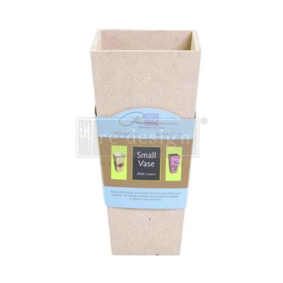 Unfinished MDF Tapered Square Vase – Small