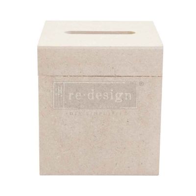 Unfinished MDF Square Tissue Holder