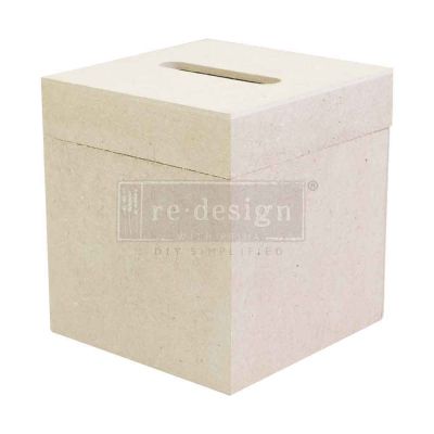 Unfinished MDF Square Tissue Holder
