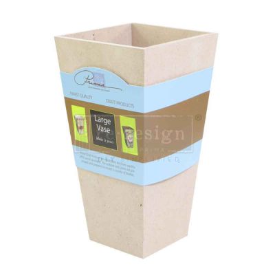 Unfinished MDF Tapered Square Vase – Large