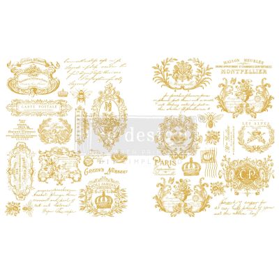 H2O Transfers Gold – Gilded Memories – 2 sheets, 8.5″x11″
