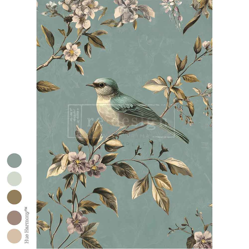 A1 Decoupage Fiber – Blue Song – 1 sheet, 23.4″x33.1″