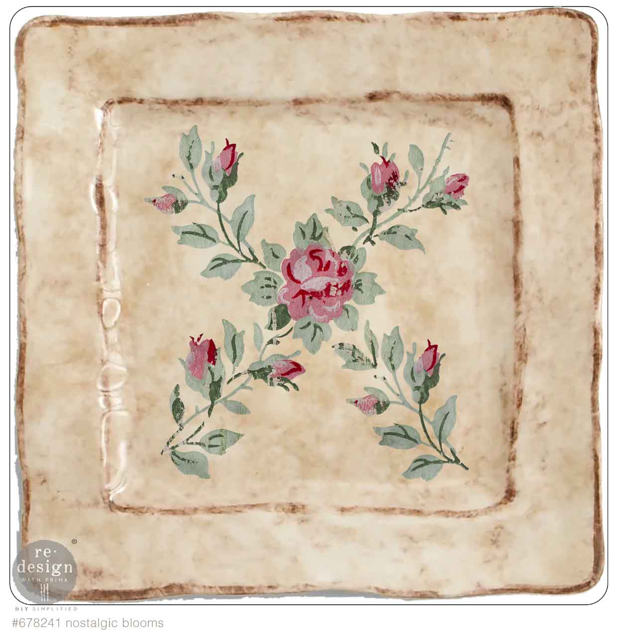 H2O Transfers – Nostalgic Blooms – 2 sheets, 8.5″x11″