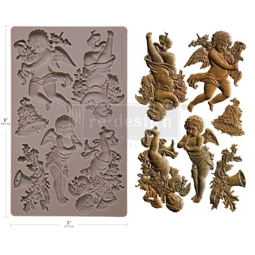 Decor Moulds® – Angelic Floral Noel – 1 pc, 5″x8″x8mm