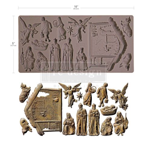 Decor Moulds® – Holy Night Nativity – 1 pc, 5″x10″x8mm